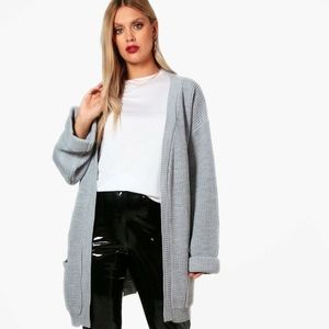 PLUS SIZE BOOHOO Oversized Chunky Cardigan